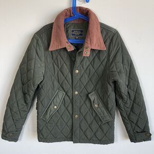 Properly Tied Boys Beaumont Quilted Barn Chore Jacket Corduroy Collar M 8-10